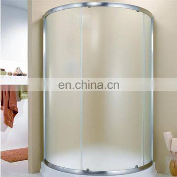 3 panel sliding shower door frosted curved