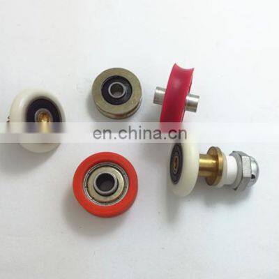 sliding doors system small Window Shower curtain track roller wheel bearing nylon pulley track