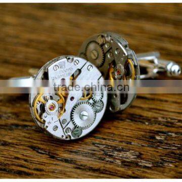 Watch Movement Mens Cufflinks Steampunk Vintage Wedding Groom Gift Present