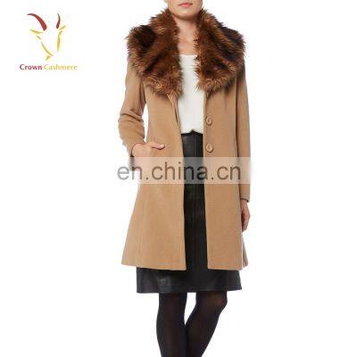 Women Winter Long Coat, Fur Collar Long Coat For Women