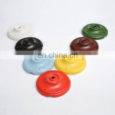 Colorful DIY pendant light parts ceramic ceiling rose lampholder