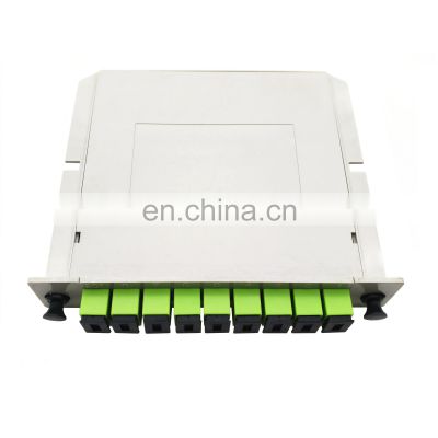 Fiber Optic Equipment plc splitter 1x2 1x4 1x8 SC UPC/APC LGX Box Fiber PLC Splitter Single Mode LGX Module Optical PLC Splitter