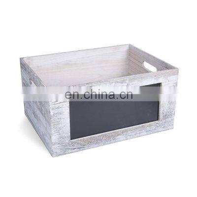 Wooden Crates with Blackboard Retail Display Storage Box Christmas Gift Hampers