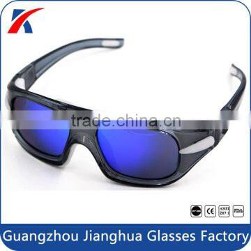 Fashion custom brand logo bifocal vintage basketball eyewear glasses coolest black frame and blue lens eye safety goggles