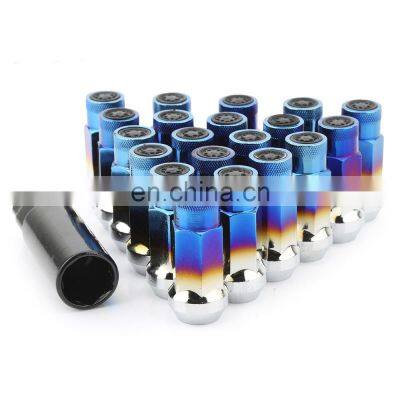 Titanium Alloy Wheel Nut Bolt, Blue Car Rims Wheel Bolt Nut photo-4