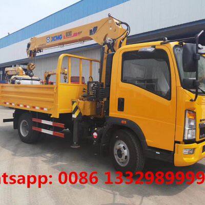 Good Price SINO TRUK HOWO 2T Telescopic Crane Boom Mounted on Cargo Truck for Sale photo-4