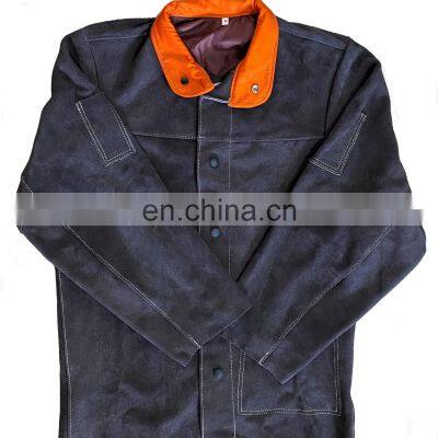 FR Clothing Brown Flame Retardant Split Cow Leather Welding Jackets