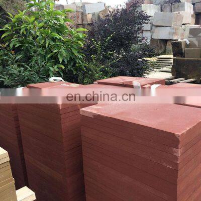 Wholesale Natural Sandstone Flagstone Red Sand Stone For Floor Tile Building Decoration photo-4