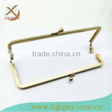 18*6.2cm antique brass rectangle clutch bag metal frame