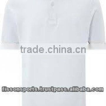 Mens 100%Cotton lining collar Polo T-shirt