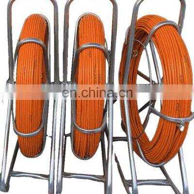 Fish tape fiberglass reel wire cable push-pull running rod puller detectable 6mm 500m FRP duct rodder