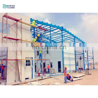 famous prefabricated steel structure building steel frame workshop