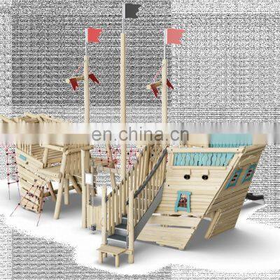 Best factory price amusement park ride pirate ship for sale wooden pirate ship playground for kids