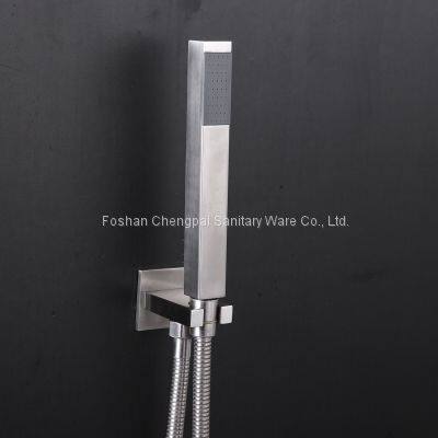 Concealed LED Square Shower Head With Shower Arm Shower Mixer 304 Stainless Steel Showerhead photo-5