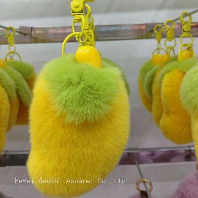 61Plush Pendant Cute Fruit Pendant Avocado Car Key Chain Backpack Pendant
