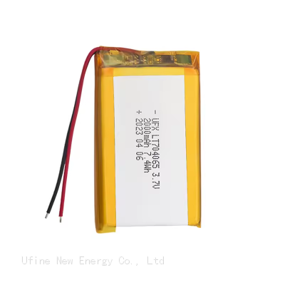 Customized Low Temperature Lithium Ion Battery UFX LT704065 2000mAh 3.7V For Medical Instrument