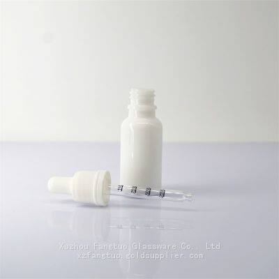 Porcelain White Dropper Bottle Volume 5-100mm Essential Oil Skin Care Serum Empty Glass Bottles photo-2