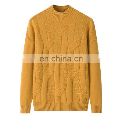 Stylish Women's 100% Cashmere Winter Sweaters Casual Loose Knitwear Crew Neck Solid Pattern Front Heavy Warm Winter Clothing