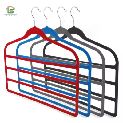 My Laundry Velvet Trousers Hangers 4 Layer Scarf Flocking Hanger Pants Hanger Wholesale