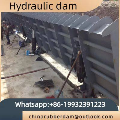 Hydraulic dam, large-span hydraulic steel dam, reservoir hinge dam, landscape arc-shaped hydraulic engineering, steel plate gate, Chinese manufacturer