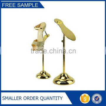 Fashional Metal Titanium Gold Shoe Display Stand Shoe Display Holder