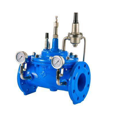 S200x Ductile Iron Pressure Reducing Valve for HVAC Systems With Built-In Pressure Gauge