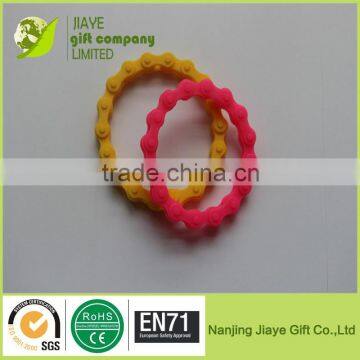 Factory Price Silicone Bike Chain Bracelet 2015