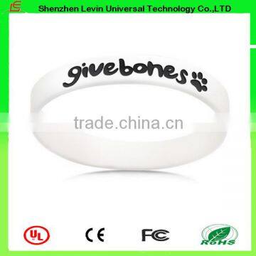 Cheap Promotion Embossed or Debossed Print Logo In the Dark Glow Silicone Bracelet photo-6