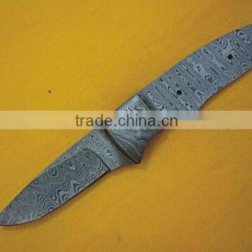 udk b48" custom handmade Damascus full tang blank blade knife