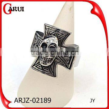 China 2016 New Products Single Stone Ring Designs Skull Rings With Ruby photo-2