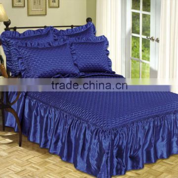 luxury 3pcs satin counterpane set