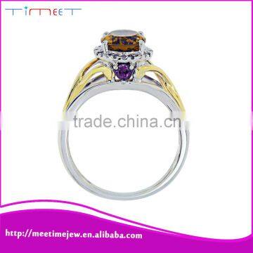 2015 Well-built Fashion Women Top-level 925 Silver Diamond Ring photo-3