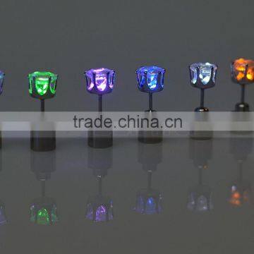 Bling LED Ear Studs Ring Shinning Light photo-2