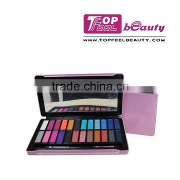 Hot -sale! 24 color eyeshadow square shaped tin package with brush