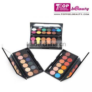 12 multi Colors oem professional eyeshadow palette with floral designs