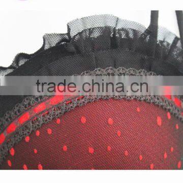 Red Dot Black Sexy Lace Mature Woman Lingerie,transparent Sexy Lingerie photo-6