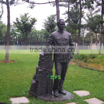 Bronze geologist and scientist statue