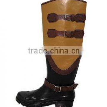 two buckles woman rubber boots