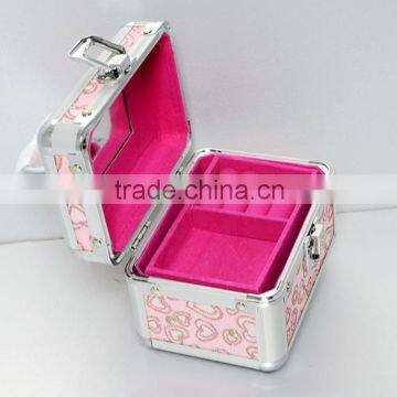 AN116 ANPHY Jewelry Case Small Girl Gift Jewelry Suitcase Jewelry Tray Mirror Kids' Dressing Box Small Aluminum Case 14*10*10cm photo-6