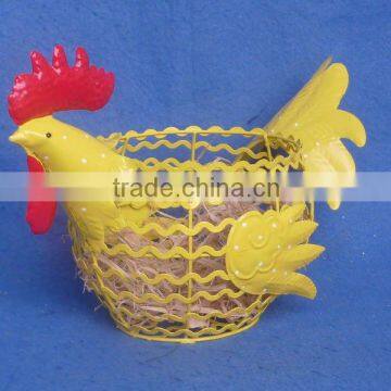 2011 New Decorative Metal Chickens container