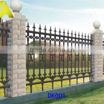 DK001 ornamental custom wrought iron fence designs for garden