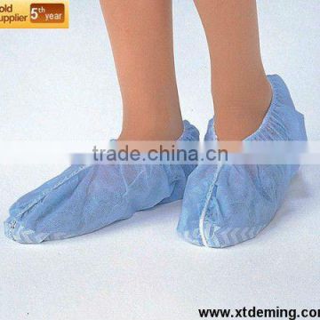 Blue Disposable Anti-slip Overshoes with Elastic in FDA,CE,ISO13485 Standard