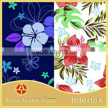Beautiful Flower Designs Painting Fabric / Nylon Lycra Swimwear Print Fabric With Flower photo-3