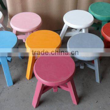 Chinese small wooden round stool LWS065