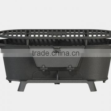 Small portable Cast Iron BBQ Grill/ charcoal BBQ grill