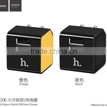 HOCO UH206 Square Double USB Smart Charger For Universal Mobile Phone 2.1A Traveling Series 3C Charger