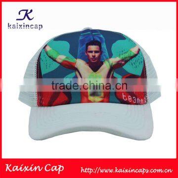 wholesale high quality custom digital printing polyester trucker mesh cap