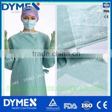 Reinforcement in chest and sleeve Sterile disposable Gown disposable surgical gown with Two/one ties back