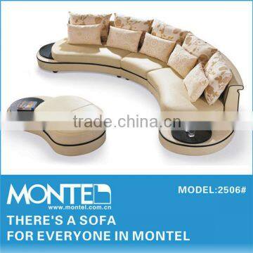 Bordeaux Natural Half Moon Leather Sofa photo-2