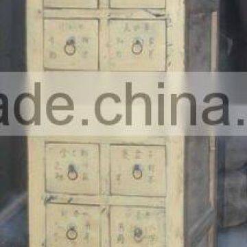 antique chinese white medicine storage cabinet